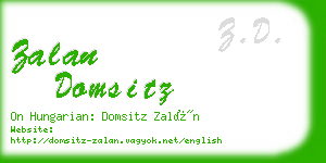 zalan domsitz business card